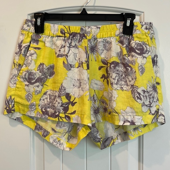 Linen Shorts • Yellow & Gray • Size 10 • KUT from the Kloth Jansen - Picture 5 of 10